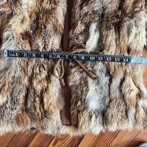 Vintage Luxurious Brown/Tan/Cream Fur Jacket with Cord Tie at Waist - Unbranded - Picture 11 of 12